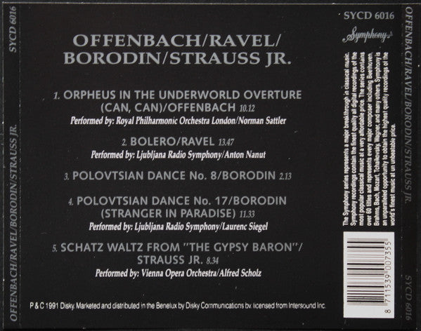 Jacques Offenbach, Maurice Ravel, Alexander Borodin, Johann Strauss Jr. : Offenbach / Ravel / Borodin / Straus Jr. (CD)