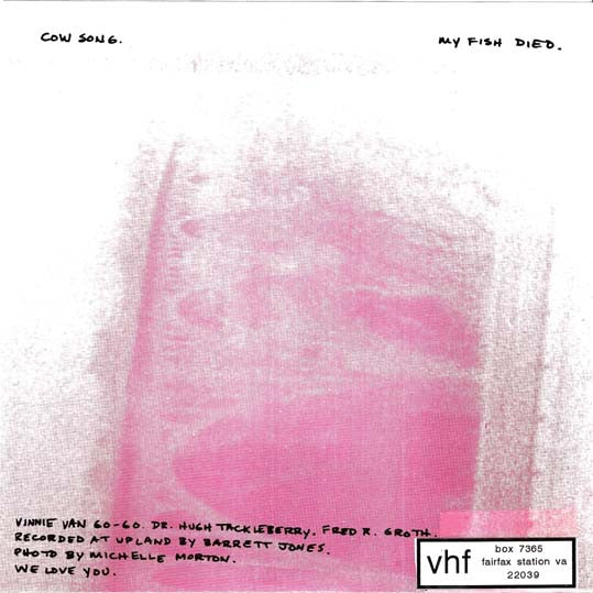 Rake : Cow Song / My Fish Died (7", Single, Yel)