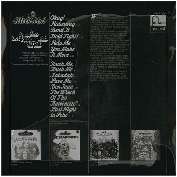 Dave Dee, Dozy, Beaky, Mick & Tich : Attention! Dave Dee, Dozy, Beaky, Mick & Tich (LP, Comp, RE)
