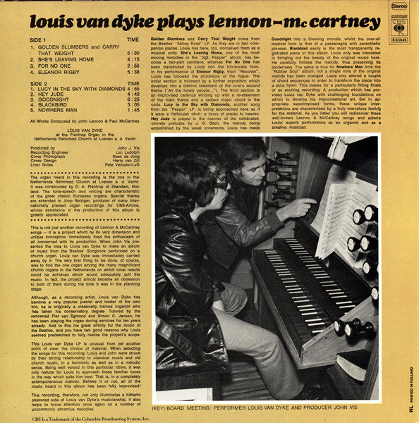 Louis van Dyke* : Louis van Dyke Plays Lennon-McCartney (LP, Album)