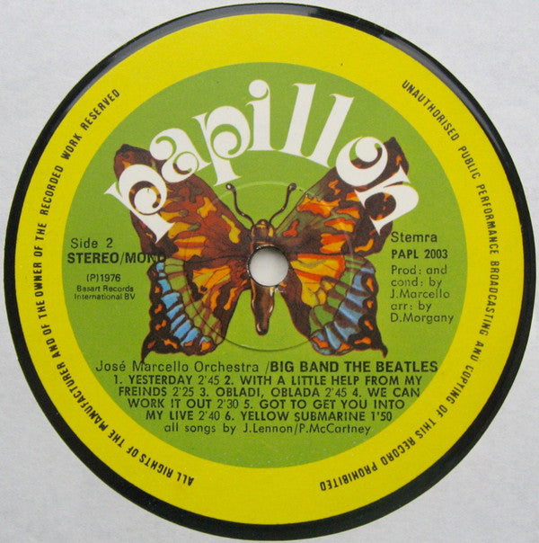 José Marcello Orchestra : Big Band And The Beatles (LP, Album)