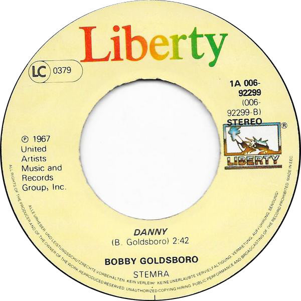 Bobby Goldsboro : Honey / Danny (7", Single, RE)