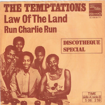 The Temptations : Law Of The Land / Run Charlie Run (7", Single)