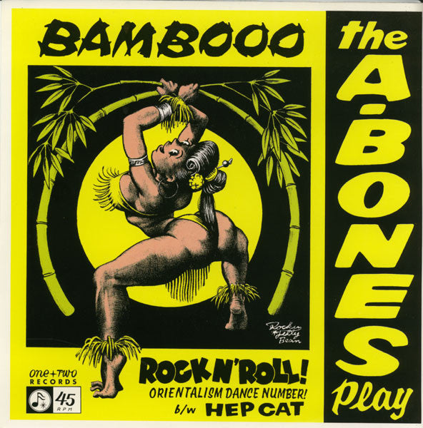 The A-Bones : Play Bamboo Rock N' Roll! (7", Single, Red)