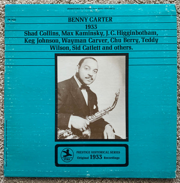 Benny Carter : 1933 (LP, Comp, RM)