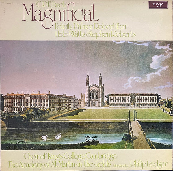 Carl Philipp Emanuel Bach, Felicity Palmer, Robert Tear, Helen Watts, Stephen Roberts (2), The King's College Choir Of Cambridge, The Academy Of St. Martin-in-the-Fields Directed By Philip Ledger : Magnificat (LP)