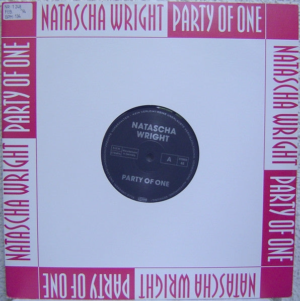 Natascha Wright : Party Of One (12")