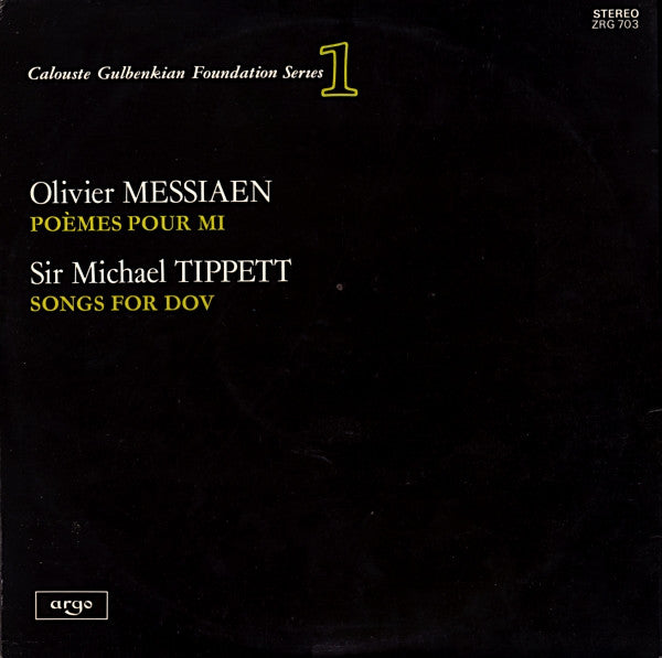 Olivier Messiaen / Sir Michael Tippett : Poèmes Pour Mi / Songs For Dov (LP)