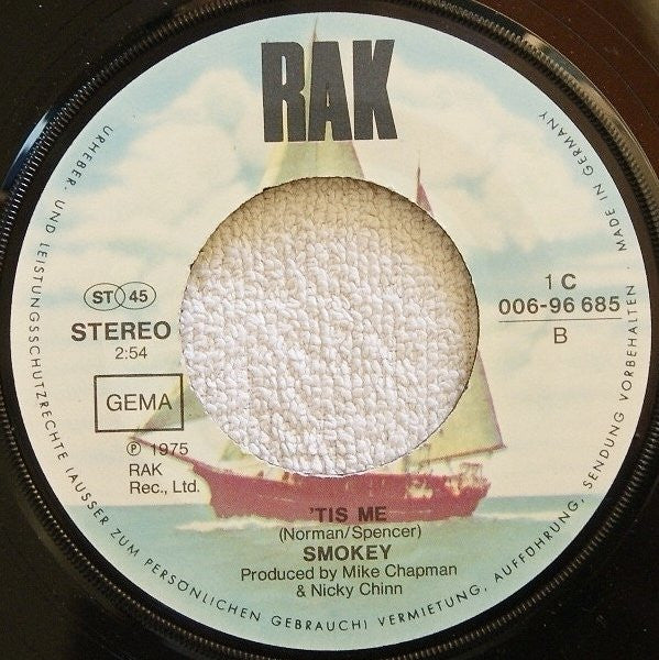 Smokie : If You Think You Know How To Love Me (7", Single)