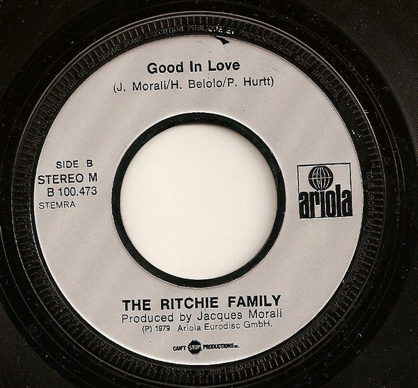 The Ritchie Family : I Feel Disco Good (7", Single)
