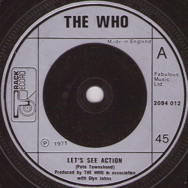 The Who : Let's See Action (7", RE, Sol)