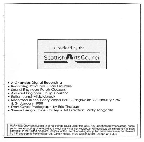 Thomas Wilson (6), David Wilde, Bryden Thomson, Royal Scottish National Orchestra : Piano Concerto / Introit (Towards The Light...) (CD)