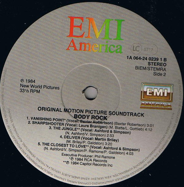 Various : Body Rock (Original Motion Picture Soundtrack) (LP, Album)