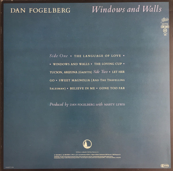 Dan Fogelberg : Windows And Walls (LP, Album)