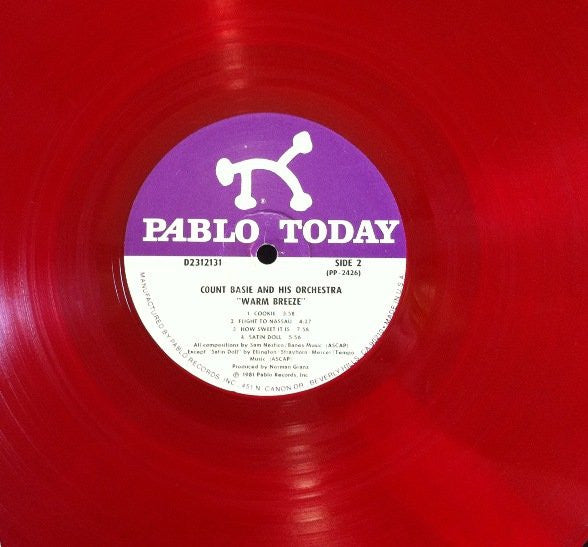 Count Basie And His Orchestra* : Warm Breeze (LP, Album, Red)