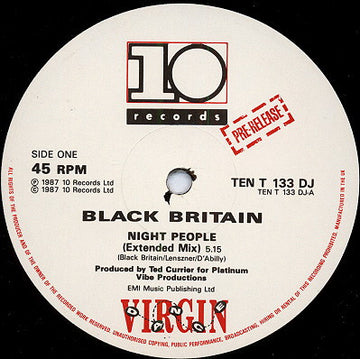 Black Britain : Night People (12", Promo)