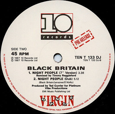 Black Britain : Night People (12", Promo)