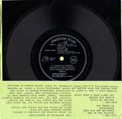 Kingdom Scum : You Can't Stop A Good Idiot (Flexi, 8")