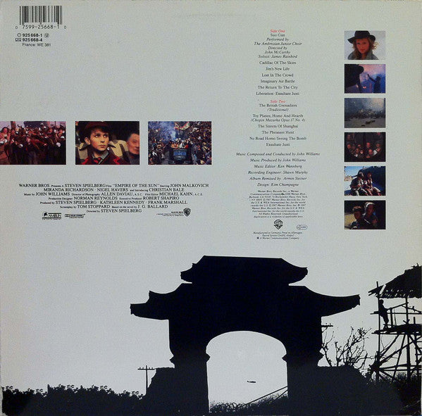 John Williams (4) : Empire Of The Sun (Original Motion Picture Soundtrack) (LP, Album)