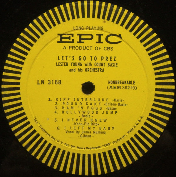 Lester Young With Count Basie Orchestra : Let's Go To Prez (LP, Comp)