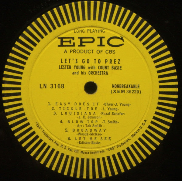 Lester Young With Count Basie Orchestra : Let's Go To Prez (LP, Comp)