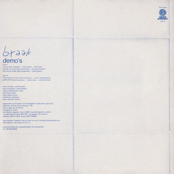 Braak : Demo's (LP, MiniAlbum)