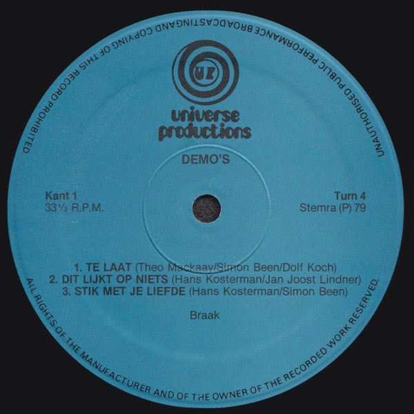 Braak : Demo's (LP, MiniAlbum)