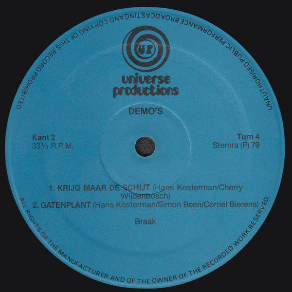 Braak : Demo's (LP, MiniAlbum)