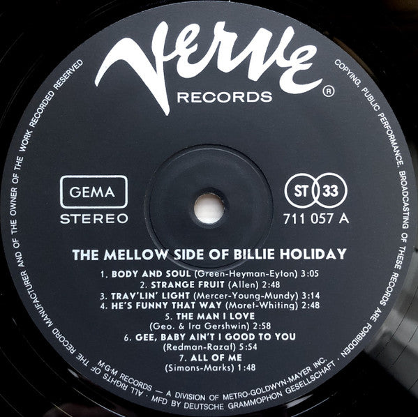 Billie Holiday : The Mellow Side Of Billie Holiday (LP, Comp)