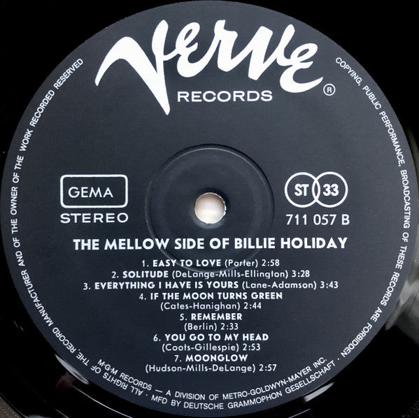 Billie Holiday : The Mellow Side Of Billie Holiday (LP, Comp)