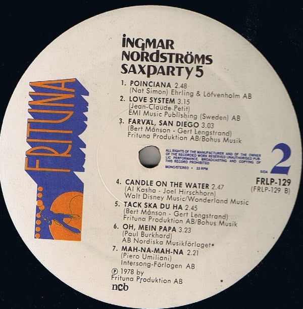 Ingmar Nordströms : Saxparty 5 (LP, Album)