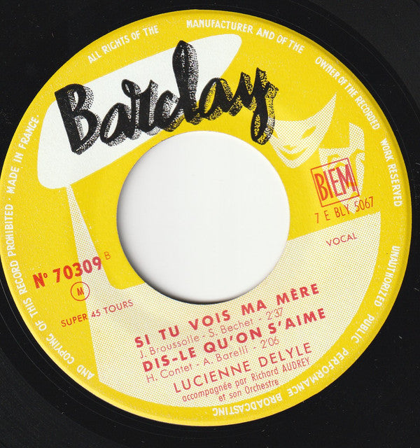 Lucienne Delyle : Guarda Che Luna (7", EP)