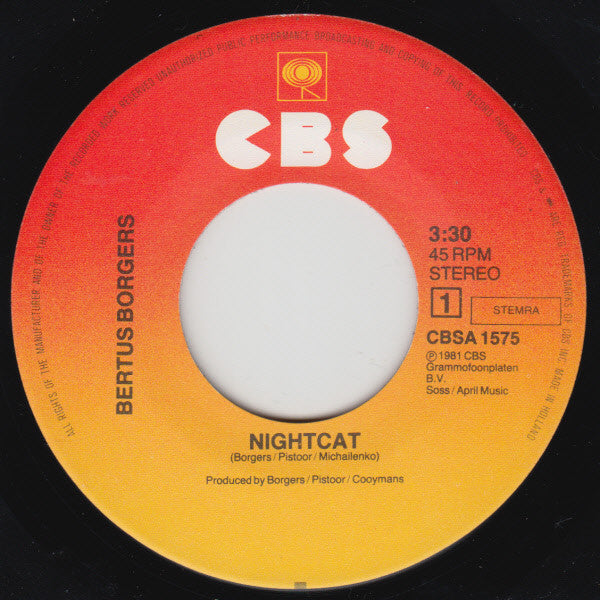 Bertus Borgers : Nightcat (7", Single)