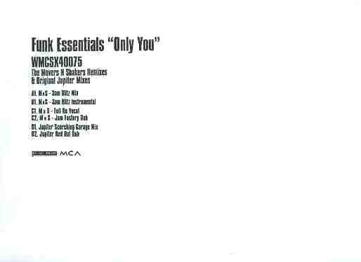 Funk Essentials : Only You (2x12", Promo)