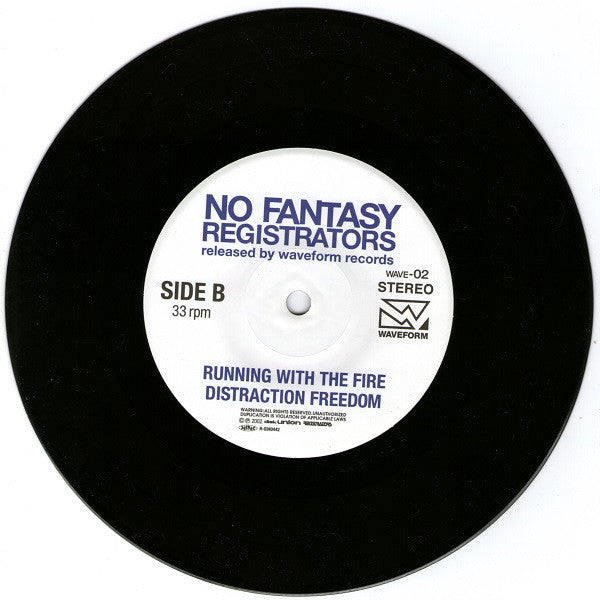 Registrators : No Fantasy (2x7", EP, Gat)