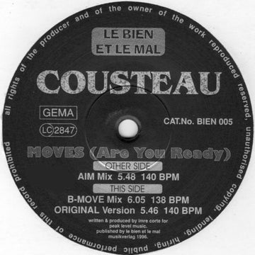 Cousteau : Moves (Are You Ready) (12")