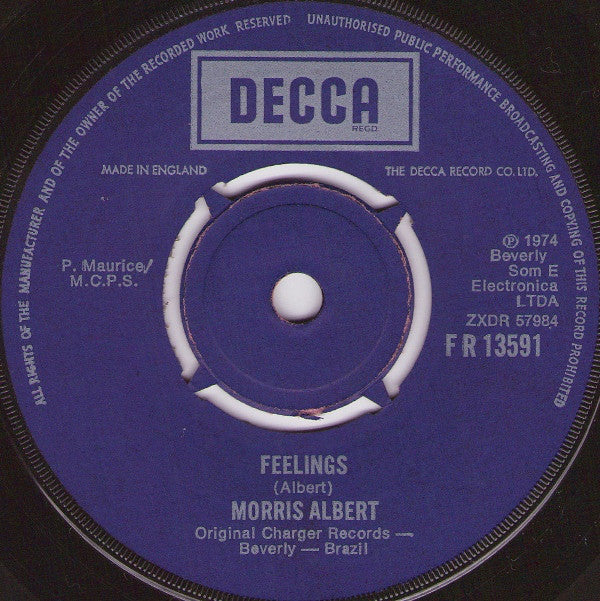 Morris Albert : Feelings (7", Single)