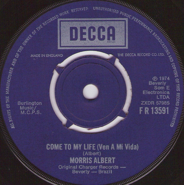 Morris Albert : Feelings (7", Single)