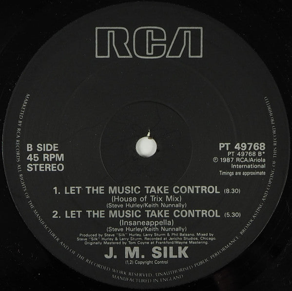 JM Silk* : Let The Music Take Control (12", Single)