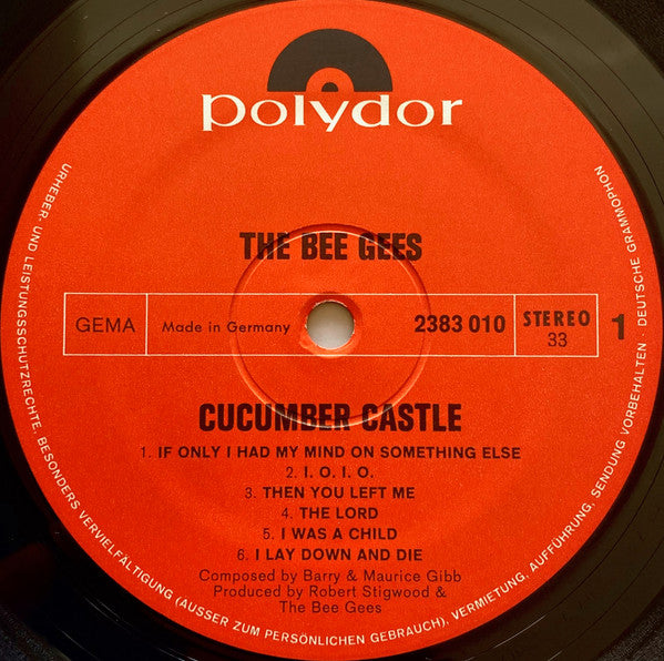 Bee Gees : Cucumber Castle (LP, Album, Gat)