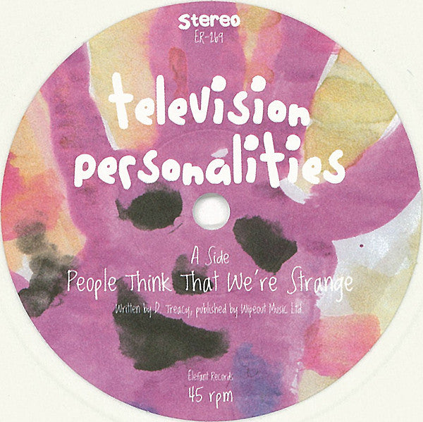 Television Personalities : People Think That We're Strange (7", Single, Ltd, Whi)