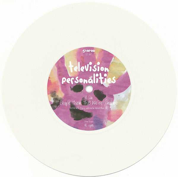 Television Personalities : People Think That We're Strange (7", Single, Ltd, Whi)