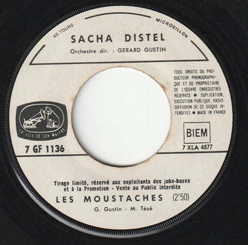 Sacha Distel : Les Moustaches / Ma Jolie Mammita (7", Single, Promo)