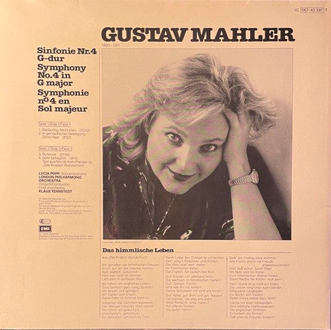 Mahler*, Klaus Tennstedt, Lucia Popp, London Philharmonic Orchestra : Sinfonie Nr. 4 (LP)