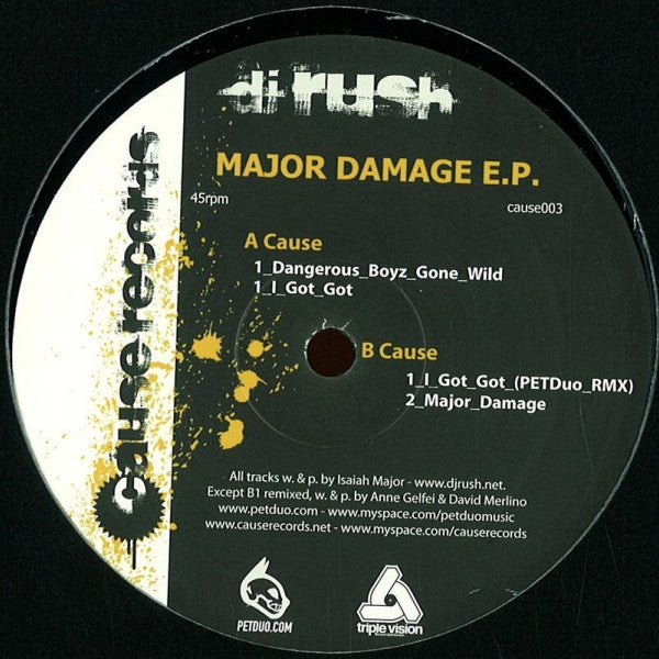 DJ Rush : Major Damage E.P. (12", EP)