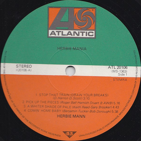 Herbie Mann : Herbie Mania (LP, Comp)