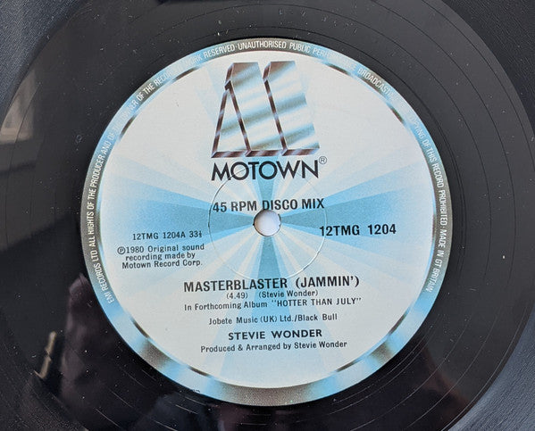 Stevie Wonder : Masterblaster (Jammin') (12", Single)