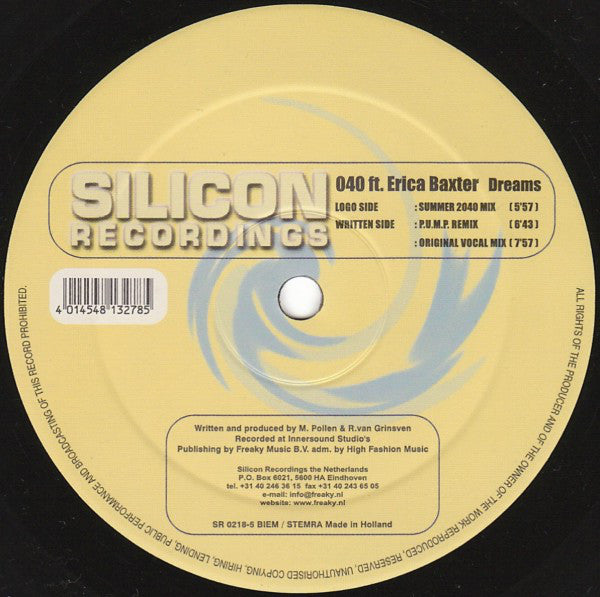 040 Featuring Erica Baxter : Dreams (12")