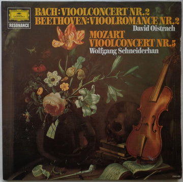 Johann Sebastian Bach, Ludwig van Beethoven, Wolfgang Amadeus Mozart, David Oistrach, Wolfgang Schneiderhan : Vioolconcert Nr. 2 / Vioolromance Nr. 2 / Vioolconcert Nr. 5 (LP, Comp, RE)