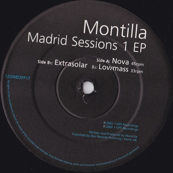 Montilla : Madrid Sessions 1 EP (12", EP)